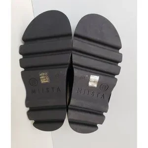 Miista | Shoes | Miista Lacey Black Sandals | Poshmark MIISTA Lacey Black Slide Sandals display picture 1